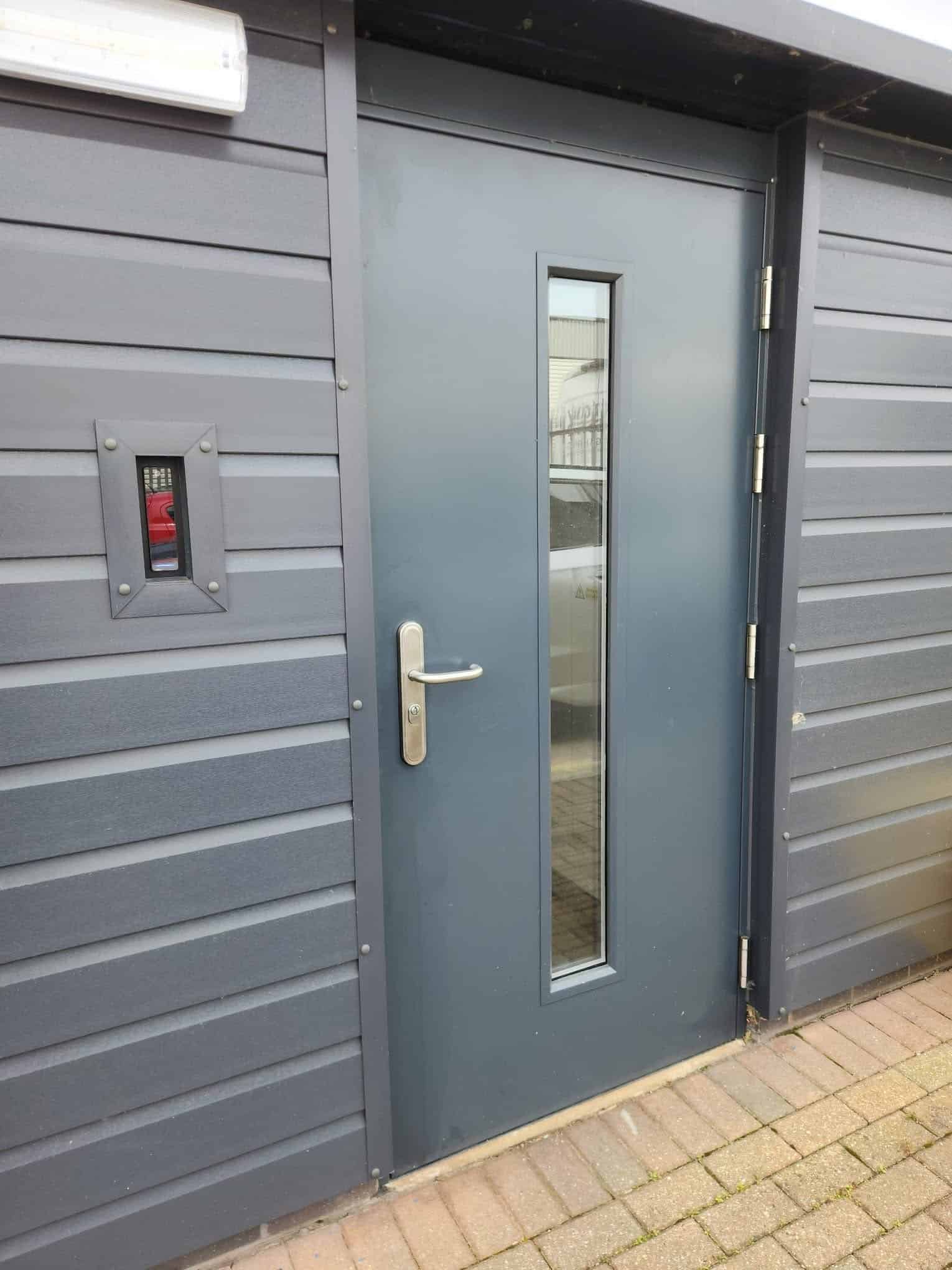 Grey Fire Door